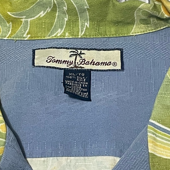 Tommy Bahama Hawaiian Girl button down silk shirt XL vintage - Picture 5 of 6